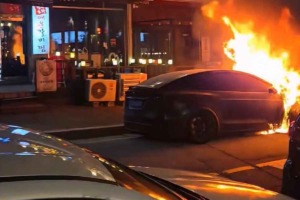 tesla electroniccar fire 20240819